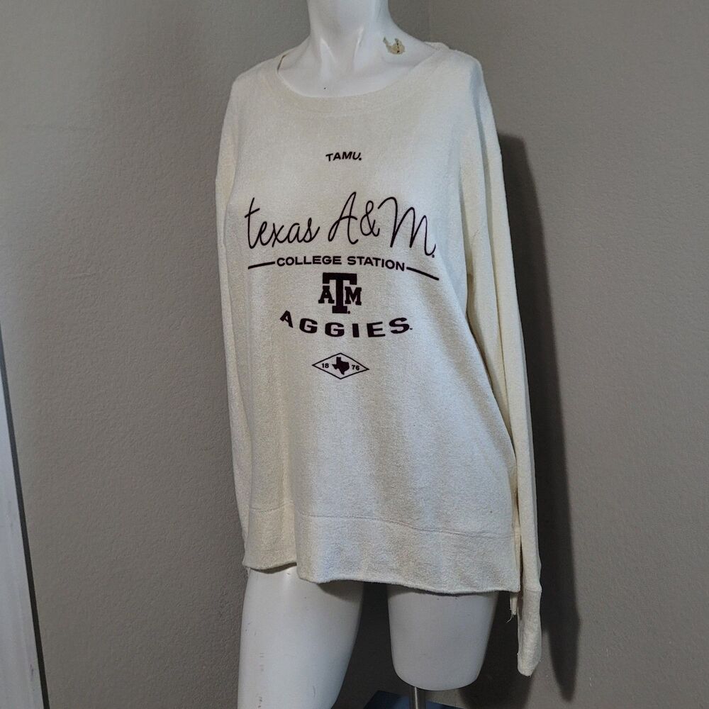 Three Square Royce Apparel Medium terrycloth sweatshirt Texas college Aggies